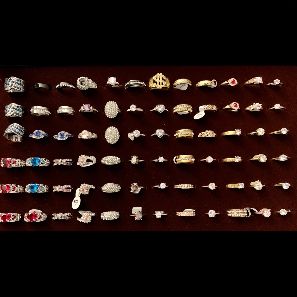 Various gold and silver rings